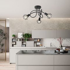 跨境新款吸頂燈分子燈美式輕奢北歐客餐廳臥室個性創意分子燈