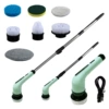 Cleaning brush light green 7 brush heads