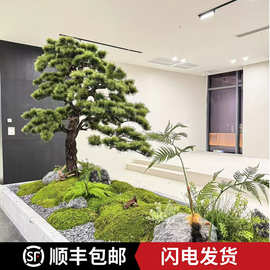 仿真松树高仿真迎客松罗汉松假松树商场酒店装饰黑松景观假造型树