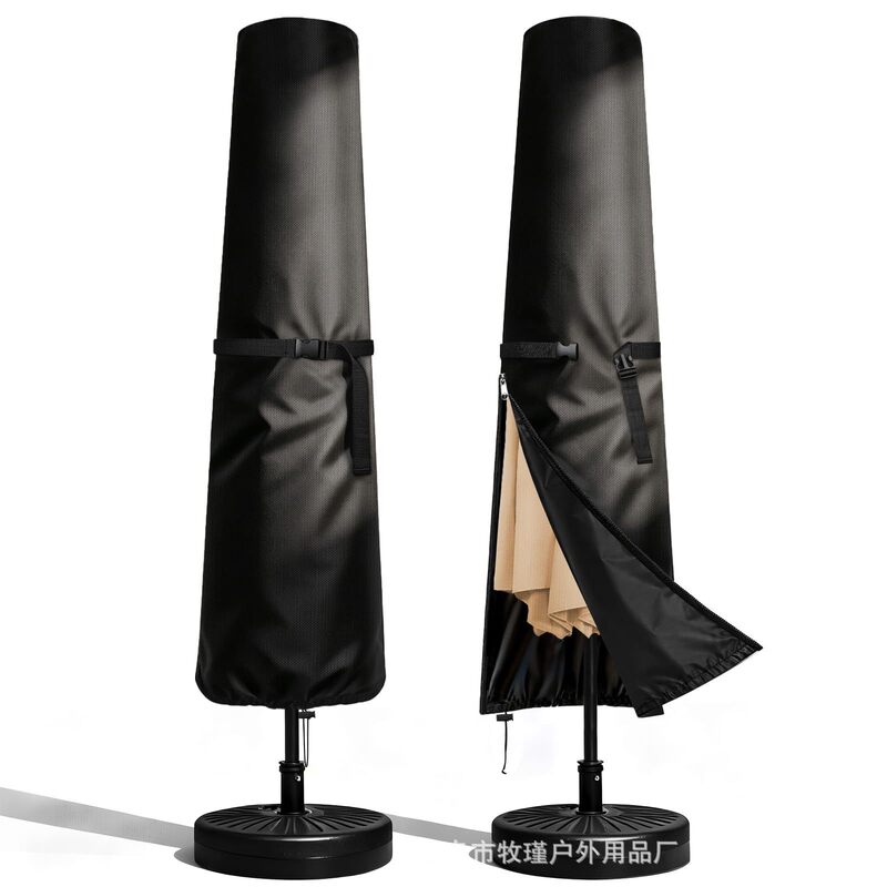 Outdoor Parasol Protective Cover 9-12 ft Patio Umbrella Rain and Dust Cover Retractable Balcony Umbrella Protective Cover
