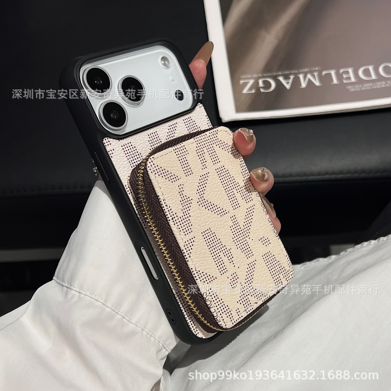 欧美拉链钱包手机壳适用iPhone17Promax潮牌卡包高级感苹果保护套|undefined