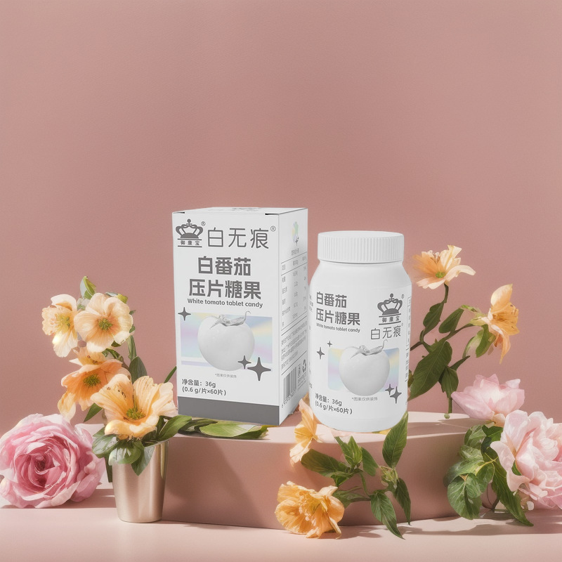 White Traceless White Tomato Tablet Candy Collagen Peptide Active Peptide Can Be Paired with Whitening Pills