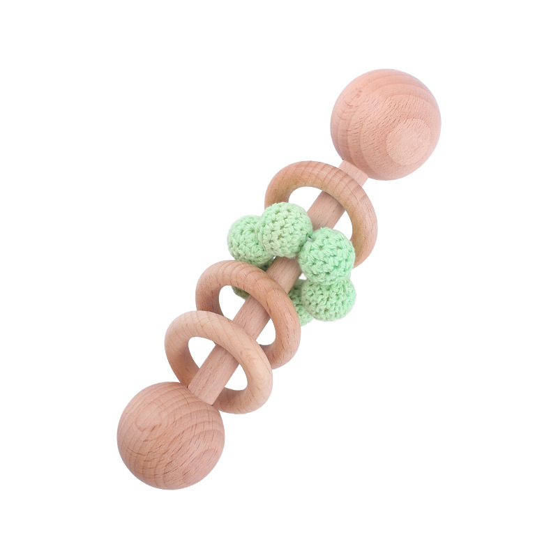 New Beech juguete de los niños mordedor ejercicio infantil bebé bola lana sonajero interactivo educativo teether stick