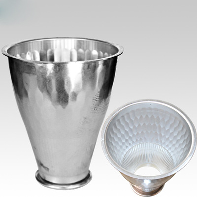 厂家直销户外灯灯具配件反光杯反光罩旋压铝灯罩聚光杯4寸线格|ms