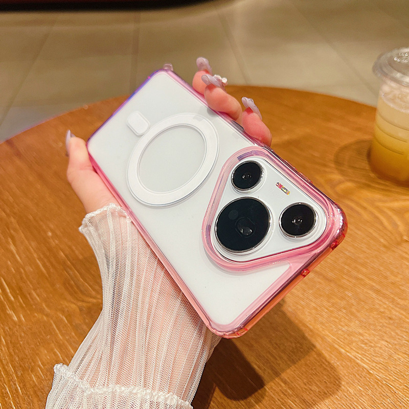 适用华为MATE70PRO渐变透明磁吸手机壳P80ULTRA亚克力防摔保护套|undefined