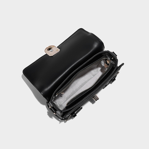 Box bag women's niche embroidered handbag 2024 new soft leather small square bag high-end commuter crossbody bag trendy