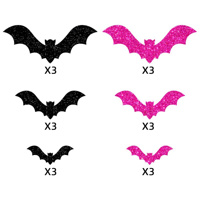 Fiesta de Halloween europea y americana decoración de pared ficha de murciélago fantasma ficha de pared estereoscópica ficha de pared ficha de pared ficha de decoración de Halloween