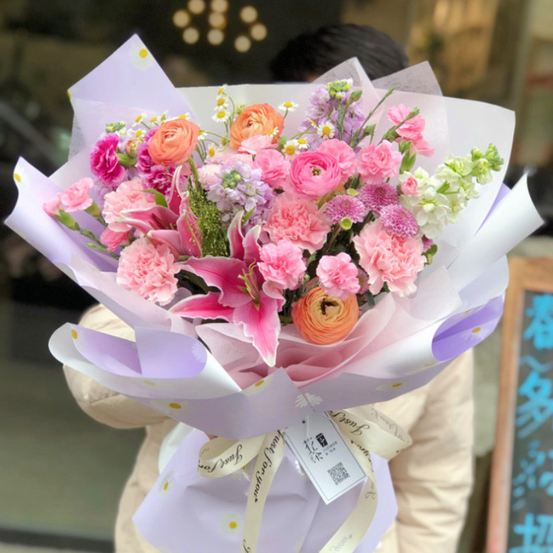 La nueva margarita fresca fresca de Li Zhiran es tan fresca como tú Papel de regalo de flores engrosado impermeable al estilo coreano Papel Ouya