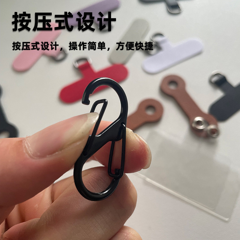 0.5MMナイロンクリップ、取り外し可能な携帯電話ストラップスペーサー、超薄型金属バックパッチ、固定式、ユニバーサルで頑丈|undefined