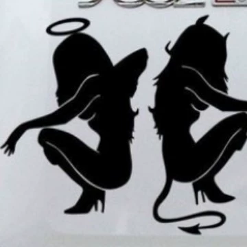 Творческий автомобиль красоты Ангел и дьявол наклейки 20-15cm