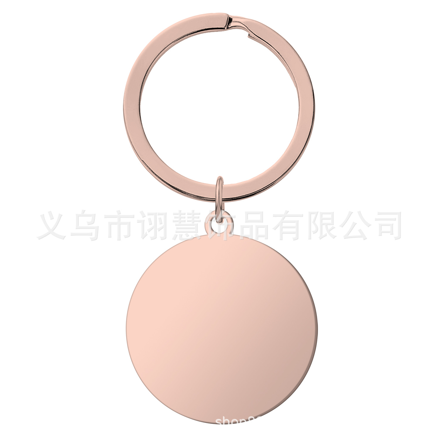 Fábrica personalizada llavero de acero inoxidable joyería en blanco negro redondo grabado de metal prueba accesorios de llave colgante