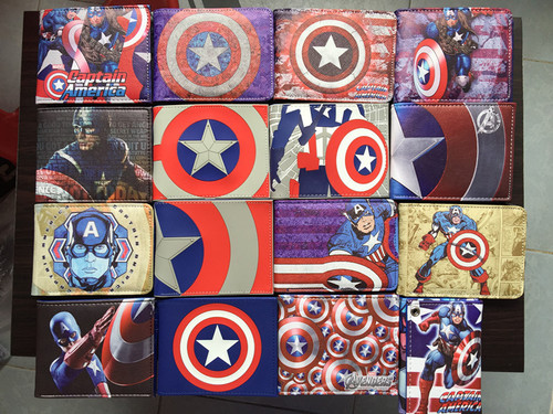 Cartoon Short Wallet Shield Student Wallet Men and Women Cartoon Leather Bag