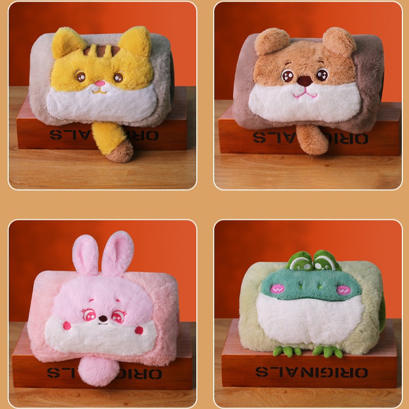 Hot water bag charging warm baby, anti-explosion electric hand warmer, hot water bag, warm treasure, cute for girls, furry, for use under the blanket, for applying on the stomach