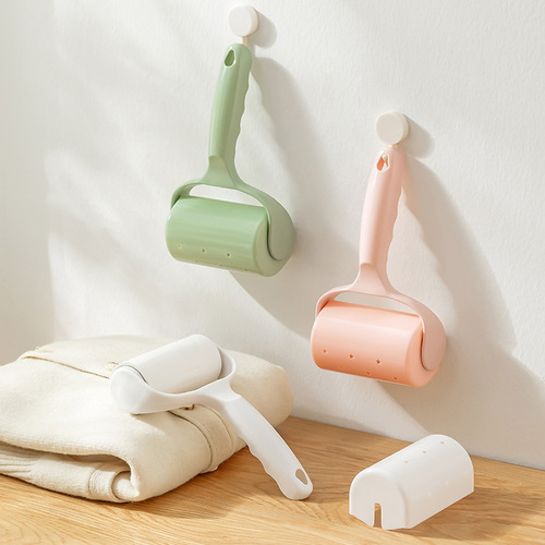 Dust paper sticky device, tear-off roller paper roll replacement paper roller brush wheel, clothes sticky hair staining artifact remover brush