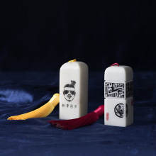 陕西蓝田玉旅游纪念印章高端礼品定制天然玉石印章学校商务订做