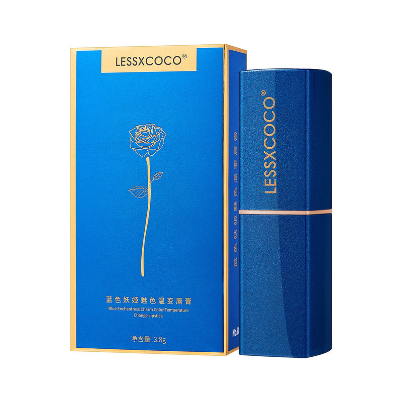 LESSXCOCO ブルー妖精チャーム色温度変化口紅秋と冬のリップクリーム口紅ベース女性卸売 KL04|undefined