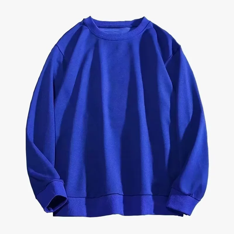 2024 весна и осень Новый Однотонный мужской свитер с длинным рукавом, Свободный Повседневный с заниженными плечами, мужские и женские пары, модели, оптовая продажа с фабрики