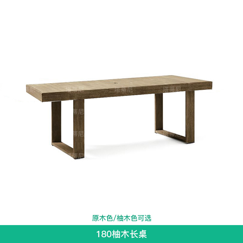 Conjunto de mesa y sillas de teca para exteriores, para patio, terraza de villa, jardín, resistente al agua y a los rayos UV, conjunto de banco de madera maciza.