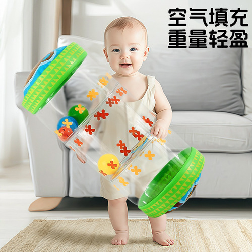 Infant Inflatable Tumble Drum Rattles Toy for 0-1 Year Old Baby Walking Guidance 6-8 Months Intelligent Early Education Training