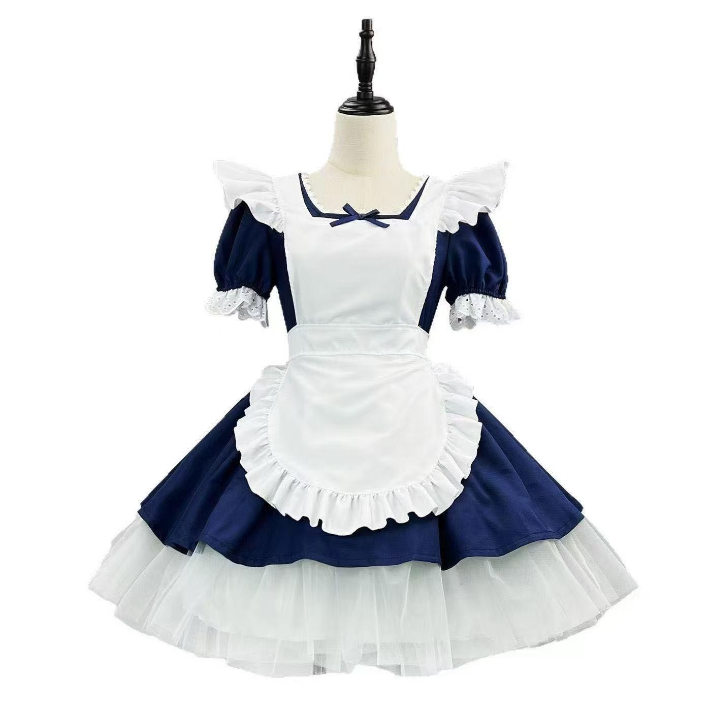 Japanese-Style Maid Cosplay Lolita Dress Plus-Size Anime Costume with Safety Shorts — detail image 5