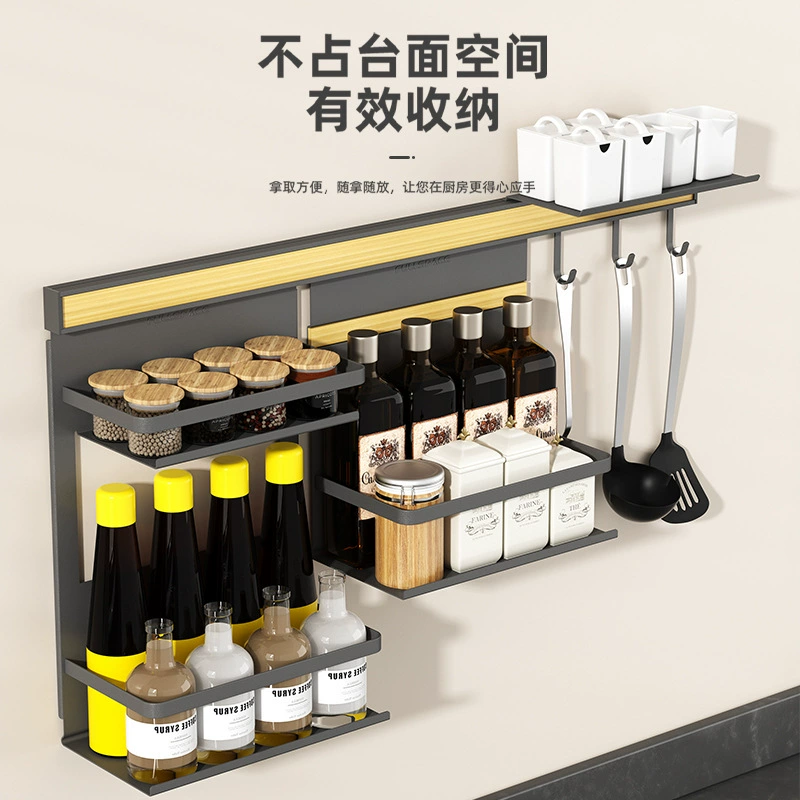 Wall-mounted Shelf Rack Wear-resistant No-drill Kitchen from Yomiego