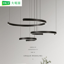 大观园客厅吊灯现代简约北欧别墅餐厅房间客厅灯中山家装灯饰556L
