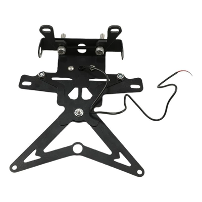 Motorcycle modified rear license plate frame with light is suitable for spring breeze 250NK modified rear license plate frame accessories (Nömrə qabı) - black