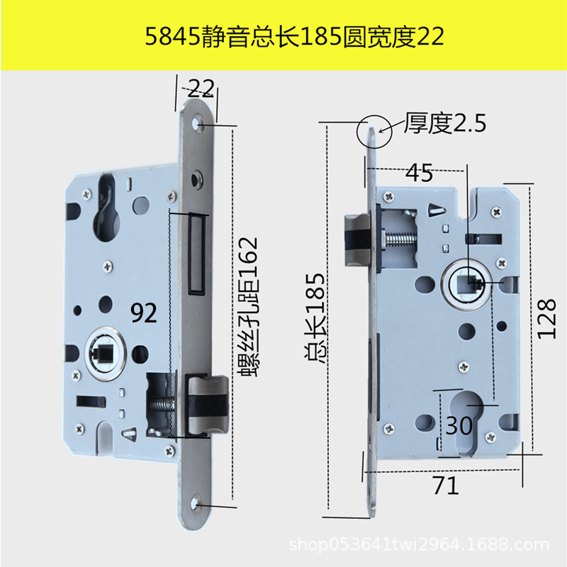 屋内ロックシリンダー磁気自吸式ロック本体 5058 シリーズベアリングルーム寝室ハンドル 5845 サイレントロック|undefined