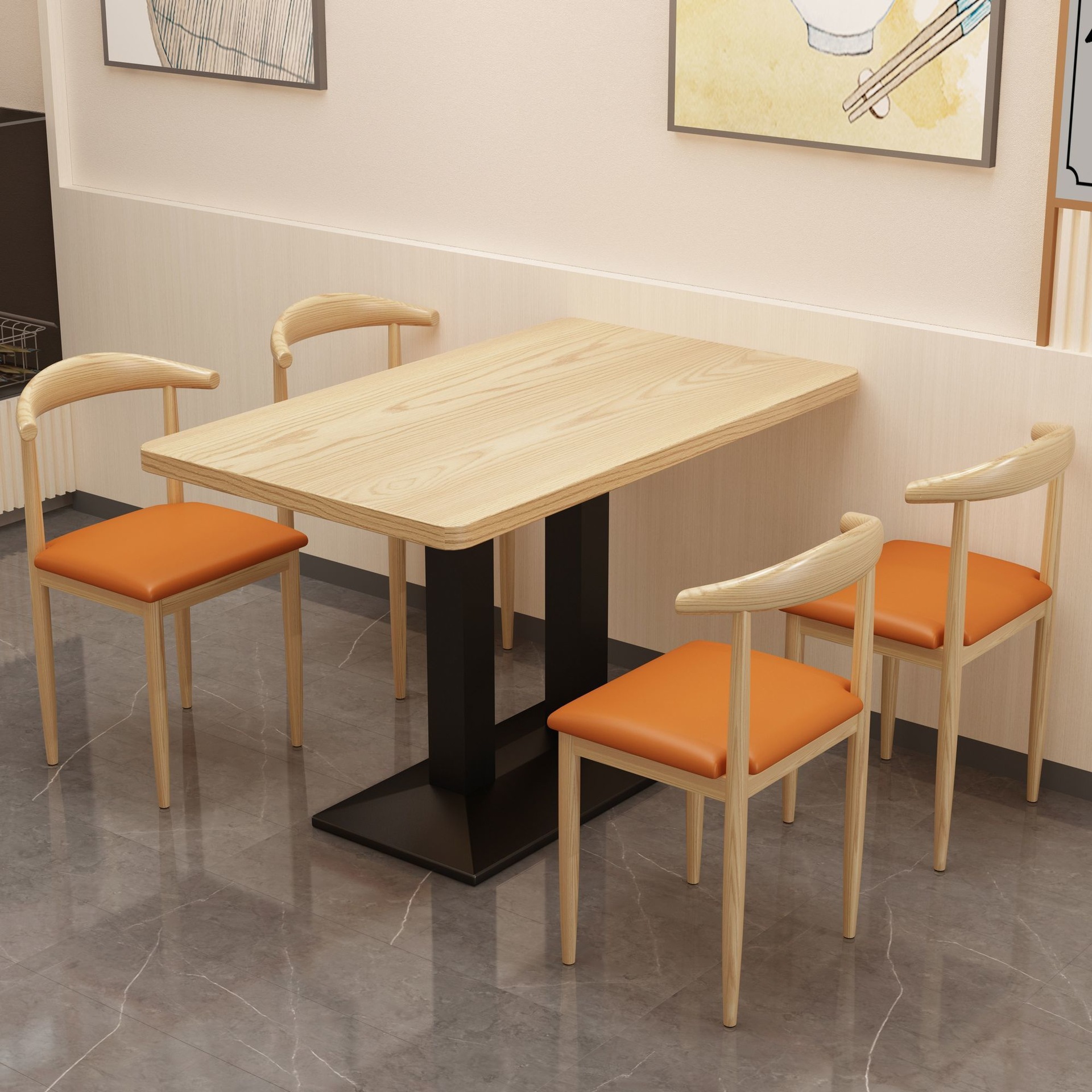 早餐店餐桌椅组合奶茶甜品店餐桌小户型家用阳台喝茶桌
