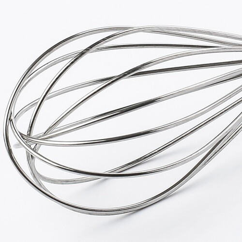 Handheld egg beater egg mixer stainless steel wire cream whipper baking tool round handle cross-border