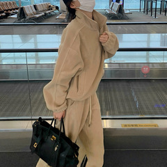 SUNONEON 颗粒绒休闲慵懒套装女冬季穿搭一整套宽松显瘦卫衣卫裤