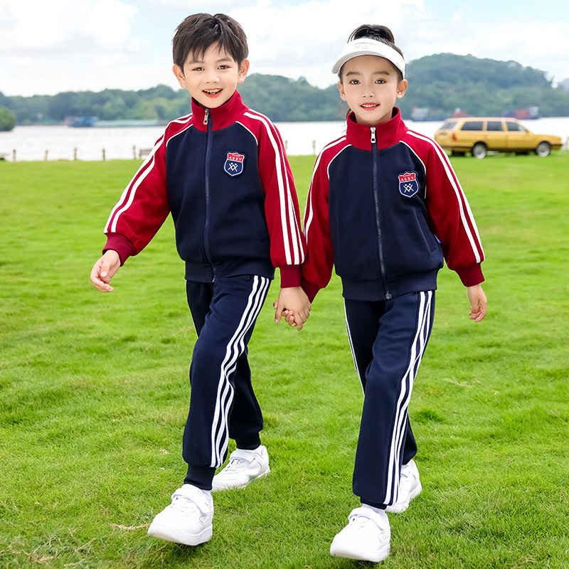 幼兒園園服夏季一年級兒童班服三件套學院風春秋款小學生校服套裝
