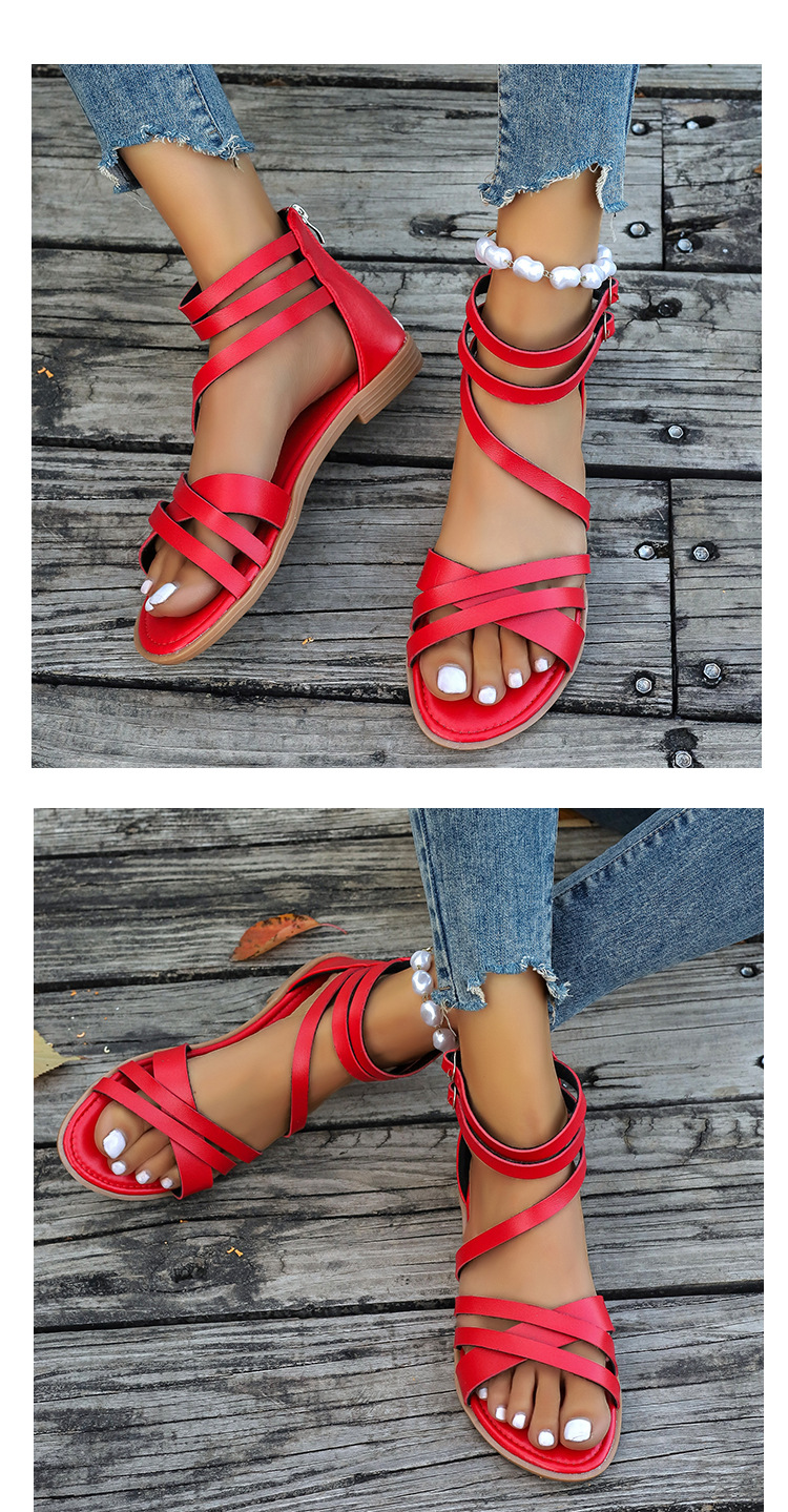 Women's Roman Style Solid Color Open Toe Roman Sandals display picture 14