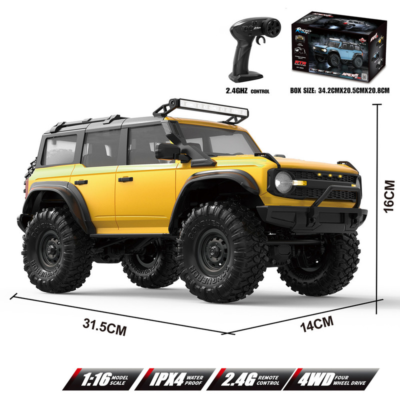 Cross-Border New Product Huangbo 1601 Full Scale Four-Wheel Drive Artificial Remote Control Off-Road Vehicle Rc Climbing Car 1:16 Model Car