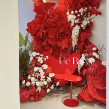 婚庆巨型纸花手工褶皱纸艺花大型中式婚礼装饰纸花仿真花场景布置