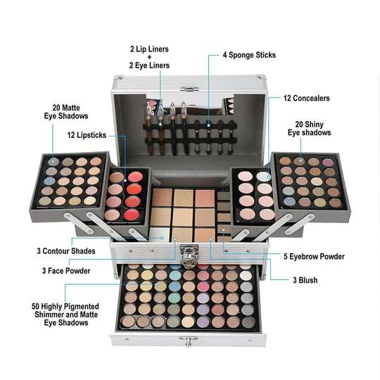 Foreign trade for explosions cosmetics suit makeup eye shadow plate aluminum case suit lip pen blush combination makeup