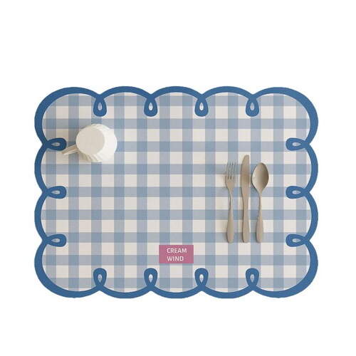 Small fresh style water-absorbent kitchen drain mat household anti-scalding insulated dining table mat bar countertop quick-drying anti-slip place mat