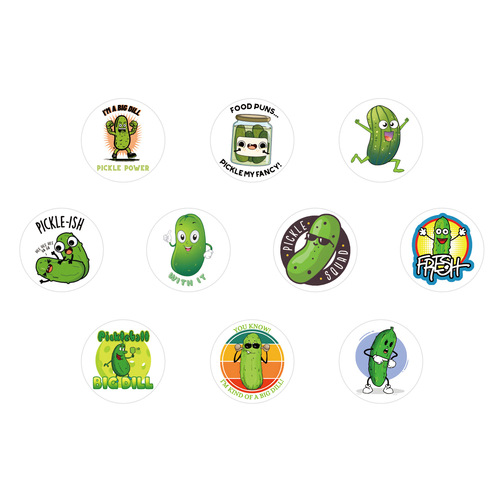 500 Carton Pickled Cucumber Roll Roll Sticker Tape Journal Decor Computer Phone Stationery Computer Sticker