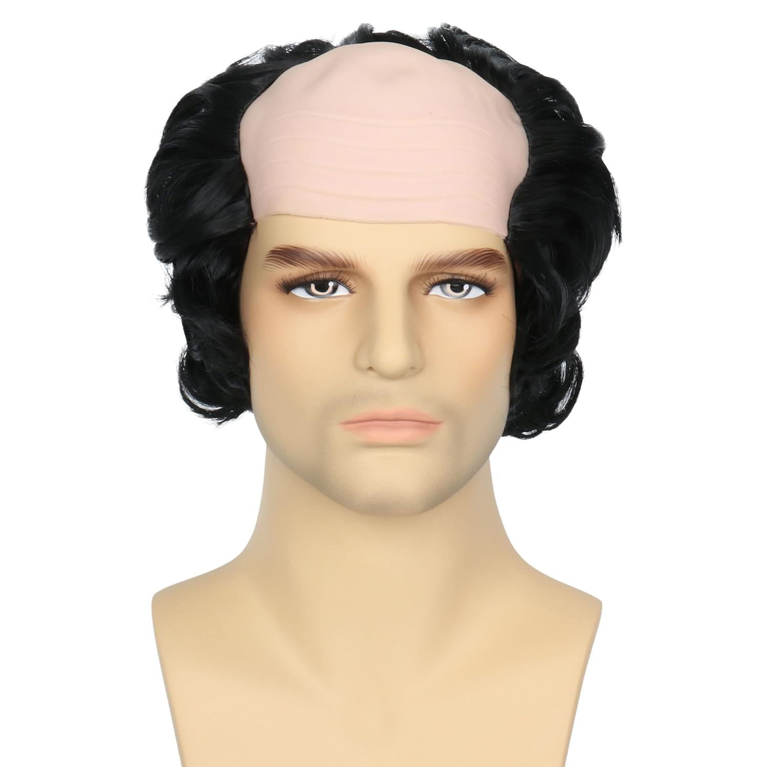 Nylon transfronterizo viejo calvo pelucca extraña pelucca hombre calvo pelucca accesorios de espectáculo infantil