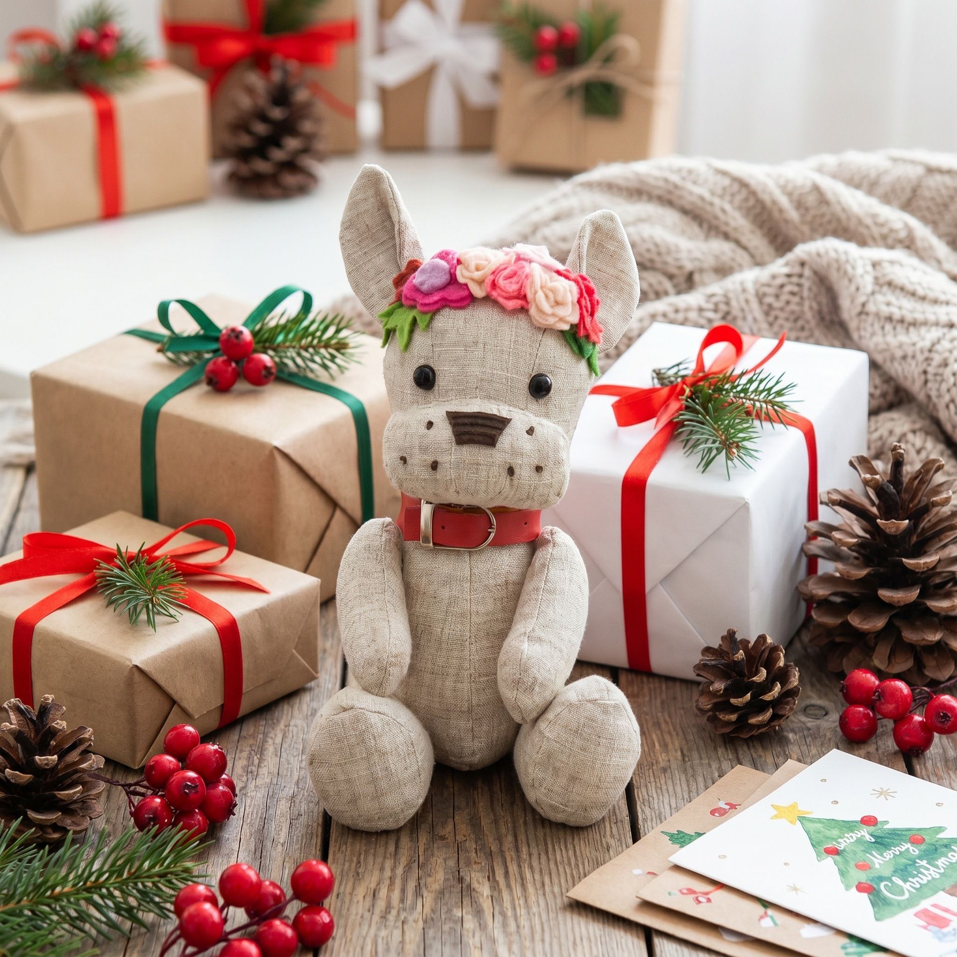 Muñeco Telescópico Navideño de Tela Decorativo para Navidad