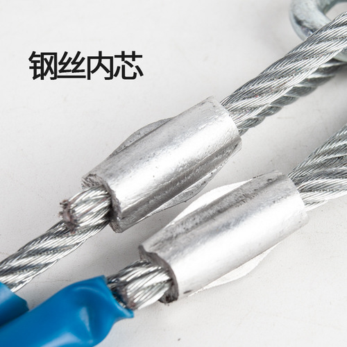 Emergency supplies wholesale 5*12 car tow rope 5 meters 7 tons steel wire tow rope/traction rope car tow rope