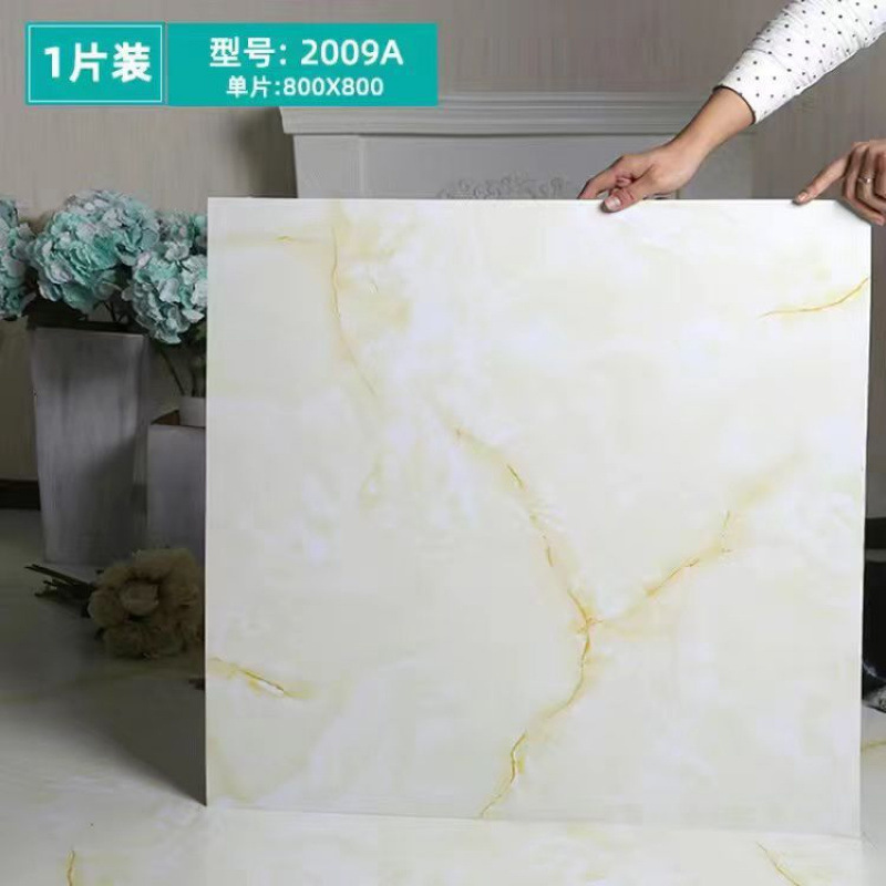 pegatinas autoadhesivas pegatinas de suelo PVC cuero grueso piedra plástico suelo a prueba de cemento 800x800 dormitorio baldosas de suelo de madera image 39