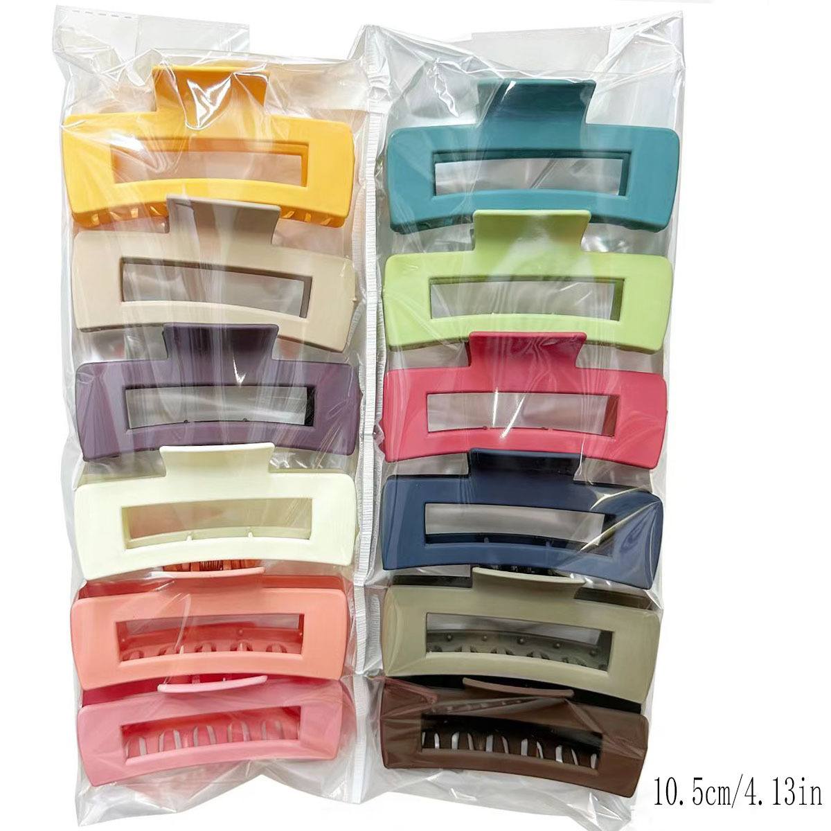 Women's Cross-Border Rubber Paint Large Grip Hair Clip High Volume Back of Head Bun Hair Shark Clip Two Yuan Clearance Hair Accessory Set