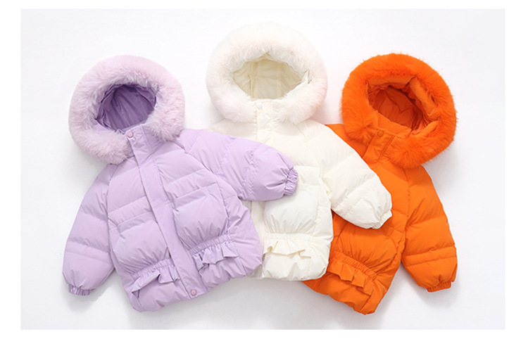 Winter children's New girls' down jacket Mid length thick collar Korean version jacket【_voghion.com