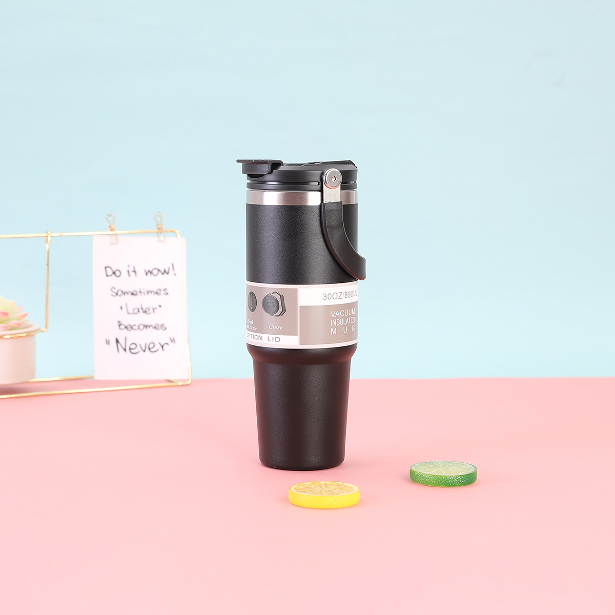 Taza de coche portátil transfronteriza de 30oz Taza de vacío de doble capa de acero inoxidable 304 Taza de vacío Taza de hielo al aire libre