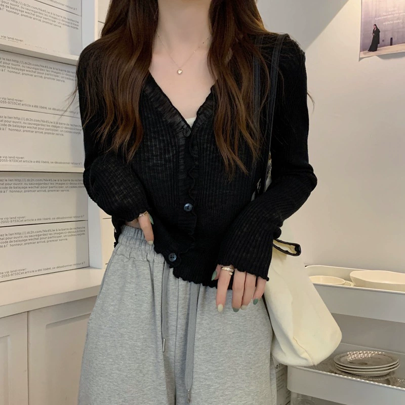 Кардigan из бамбука тонкий дышащий плащ для защиты от солнца, one size, 0,105 кг