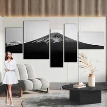 客厅富士山挂画工业风简约沙发背景墙装饰画办公室卧室床头壁画