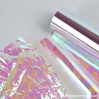 Стеклянная радужная цветочная градиентная фантомная сумка лазерная оберточная бумага целлофановая бумага цветная оболочка радужная пленка бумага для упаковки бумаги