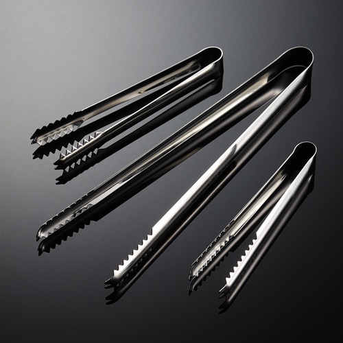 Aion 304 stainless steel ice clip sugar clip with teeth ice grain ice cube anti-slip clip restaurant towel clip multi-specification
