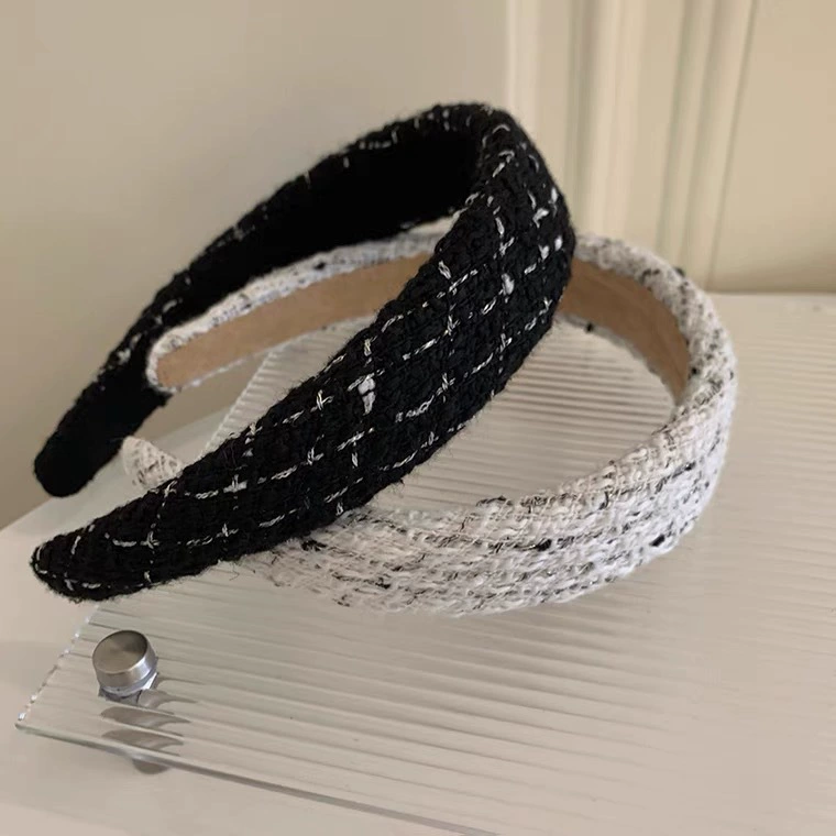 Универсальная повязка на голову с узором в виде diamonds, стиль Chanel, Южная Корея